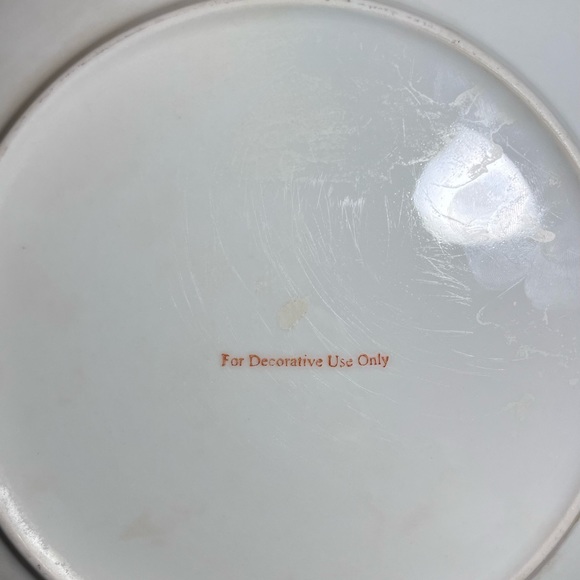 Sold! Vintage Heavy Porcelain Peacock Decorative Plate - Picture 5 of 5